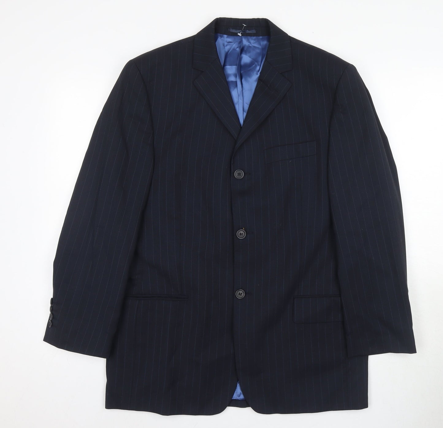 Daniel Hechter Men's Blue Striped Blazer Jacket, Size 38S