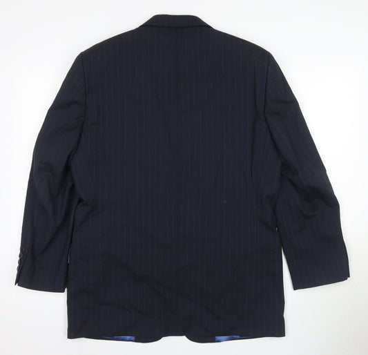 Daniel Hechter Men's Blue Striped Blazer Jacket, Size 38S