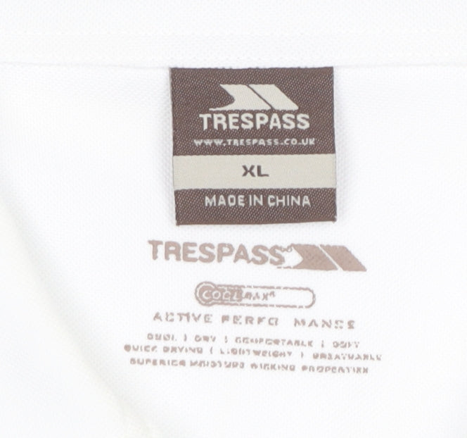 Trespass Women's White Polo Shirt XL Quick Dry