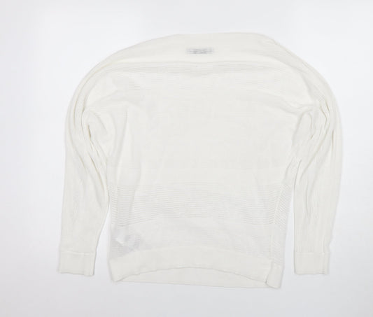AllSaints Women's Ivory Boat Neck Knit Sweater M