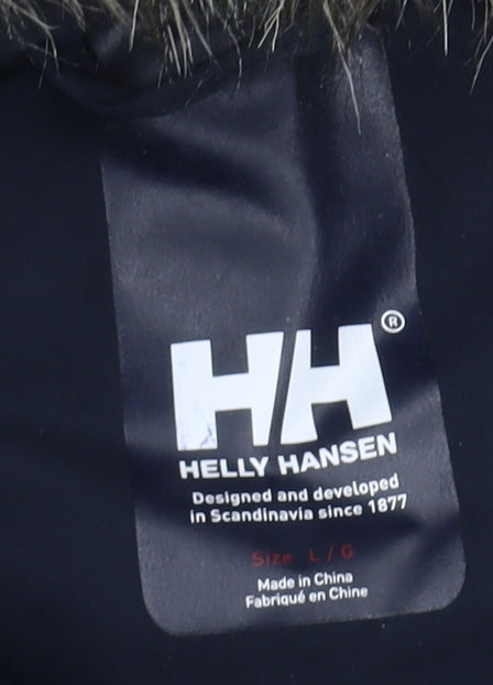 Helly Hansen Unisex Blue Parka L Hooded Insulated