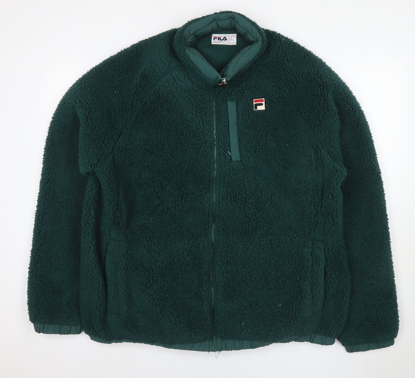 FILA Men's Green XL Basic Jacket - Full Zip, Casual Wear