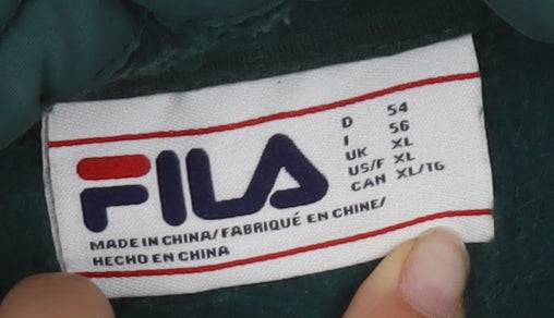 FILA Men's Green XL Basic Jacket - Full Zip, Casual Wear