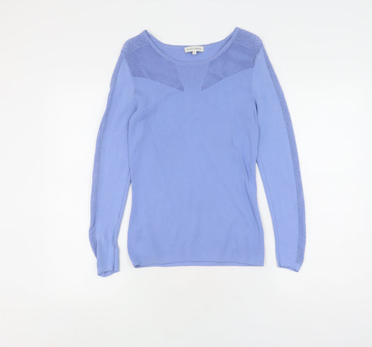 Womens UK Size S Austin Reed Blue Viscose Blend Pullover