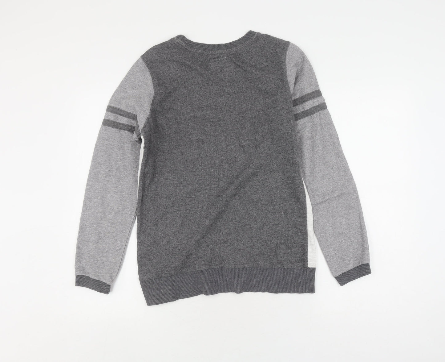 Champion Unisex Grey Colourblock Sweatshirt S