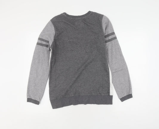 Champion Unisex Grey Colourblock Sweatshirt S