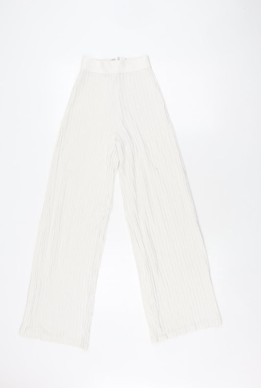 House of London Ivory Wide-Leg Trousers XS