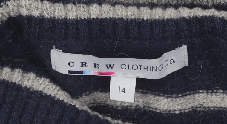 Crew Clothing Co. Women's Blue Roll Neck Pullover Jumper Size 14