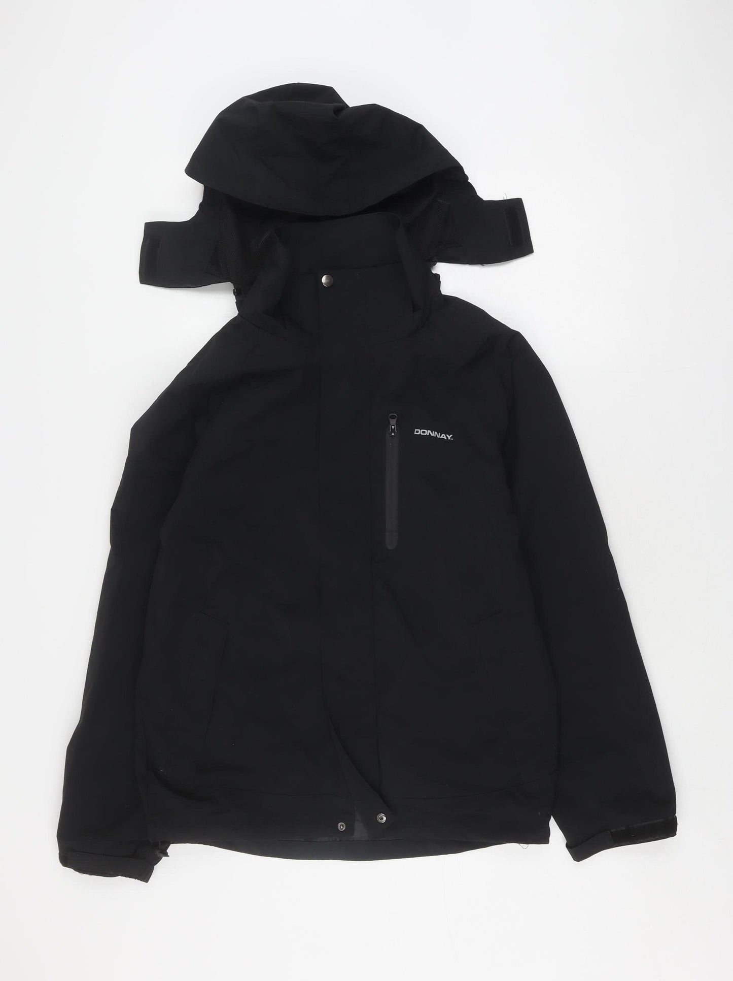 Donnay Men's Black Hooded Parka Jacket S