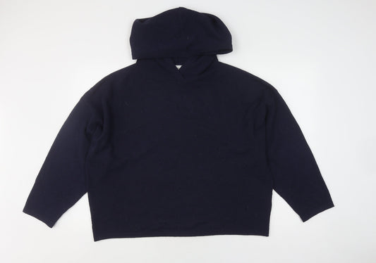 Womens UK 18 Regular Jack Wills Blue Pullover Hoodie