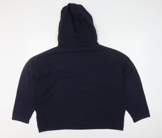 Jack Wills Women's Blue Pullover Hoodie, Size 18