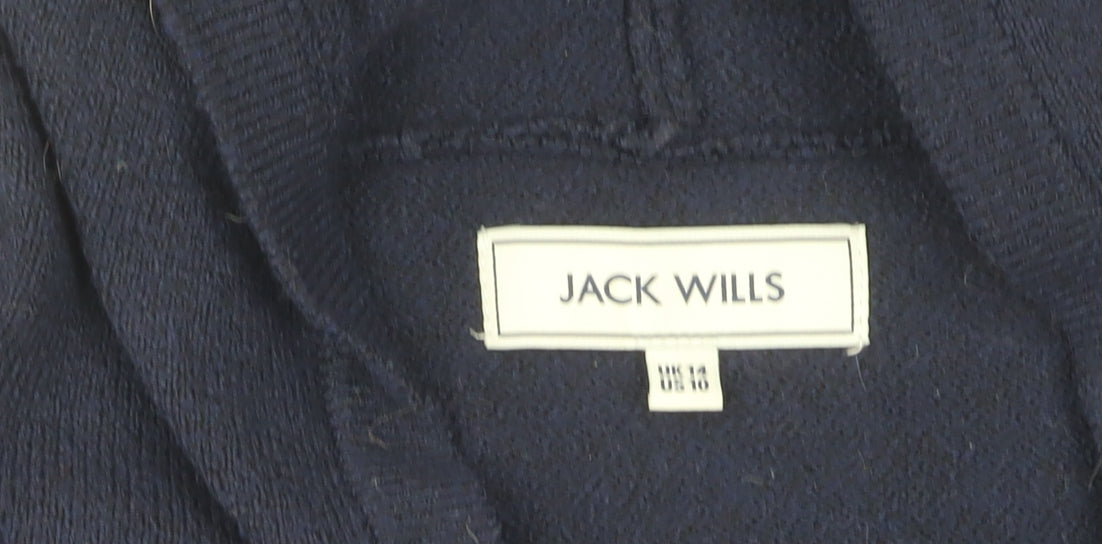 Jack Wills Women's Blue Pullover Hoodie, Size 18