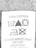 Brand and care label for Atlantic Bay Men's Grey Full Zip Jumper M