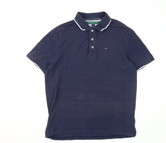 Tommy Hilfiger Men's Blue Polo, Casual Golf Style, Size M