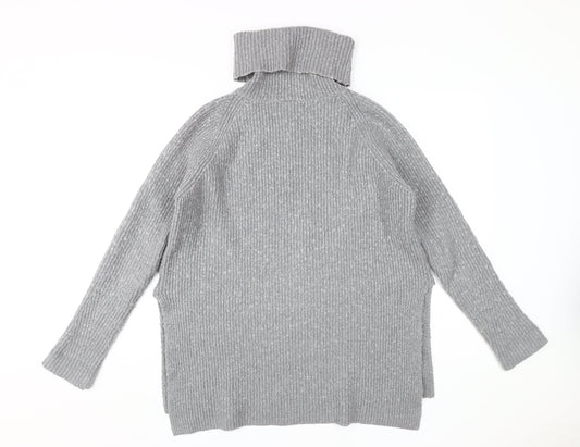 Sweaty Betty Women's Grey Roll Neck Jumper S