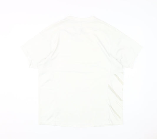 Nike Men’s White Rugby Jersey, M, Quick Dry, Sporty