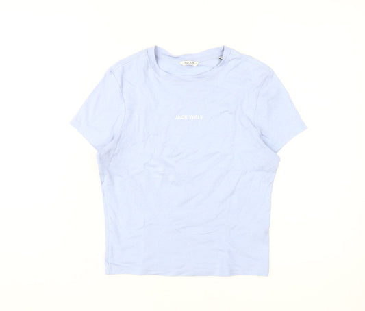 Jack Wills Blue Crew Neck Women's T-Shirt Size 12