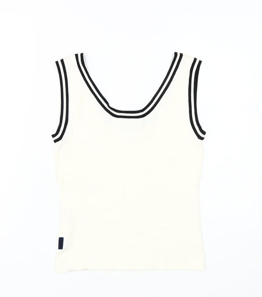 Australian Women's White Tank Top Size 20 Scoop Neck
