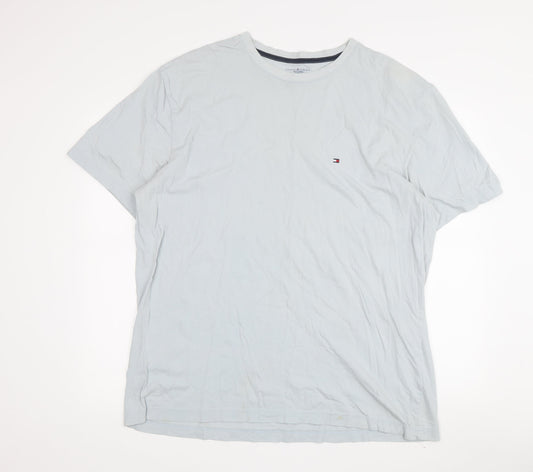 Tommy Hilfiger Men's Blue XLT T-Shirt, Logo Accent, Cotton