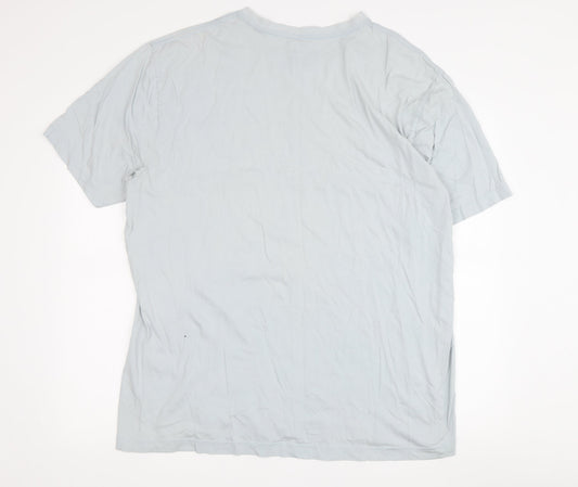 Tommy Hilfiger Men's Blue XLT T-Shirt, Logo Accent, Cotton