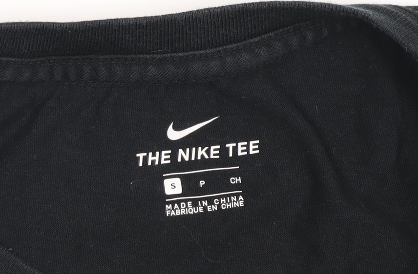 Nike Women's Black Cropped T-Shirt Size S