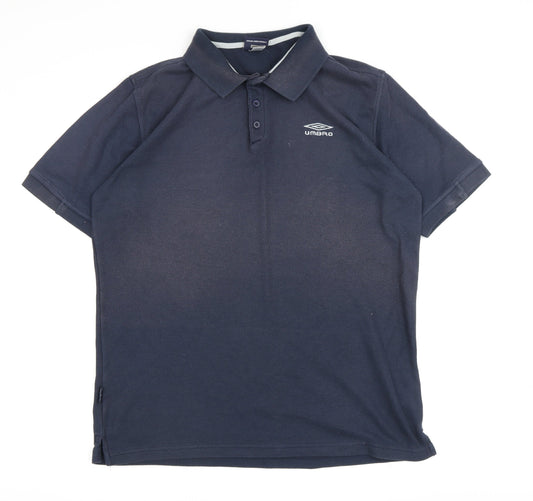 Umbro Men's Blue M Polo T-Shirt with Logo