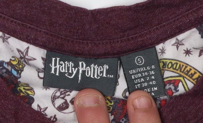 Harry Potter Women's Red T-Shirt Size S - Casual Movie Style