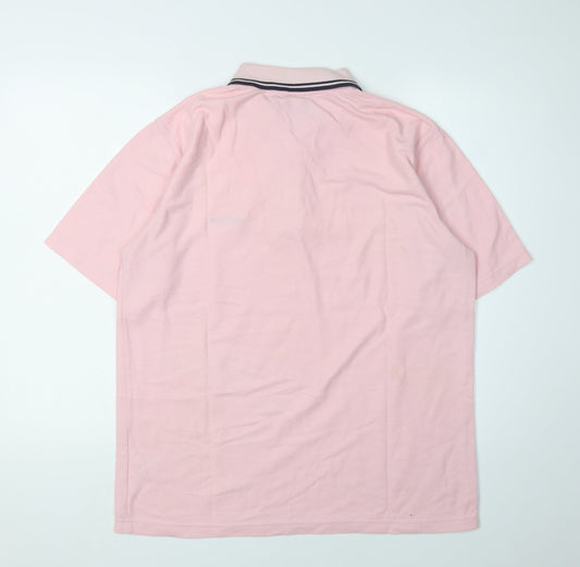 Umbro Men's Pink Polo Shirt L, Short Sleeve Casual