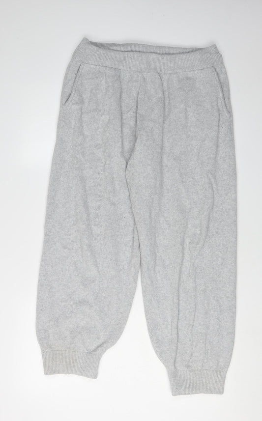 Jack Wills Grey Women's Sweatpants UK 18 Elastic Waist