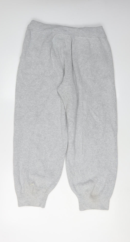 Jack Wills Grey Women's Sweatpants UK 18 Elastic Waist
