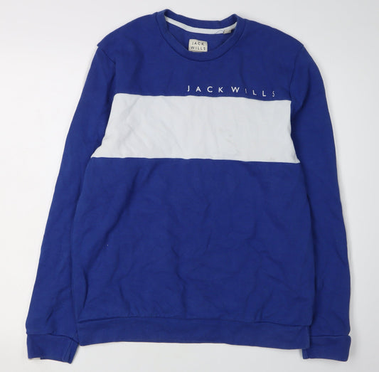 Jack Wills Men's Blue Pullover Sweatshirt M