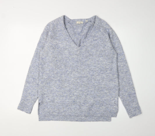 Fat Face Women's Blue V-Neck Pullover Jumper Size 10