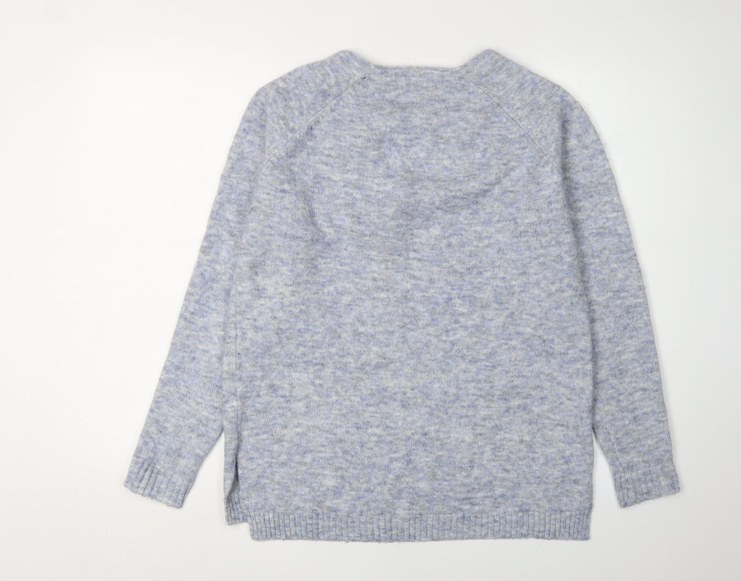 Fat Face Women's Blue V-Neck Pullover Jumper Size 10