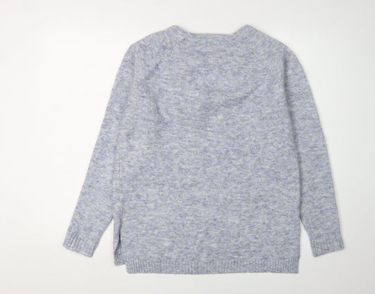 Fat Face Women's Blue V-Neck Pullover Jumper Size 10