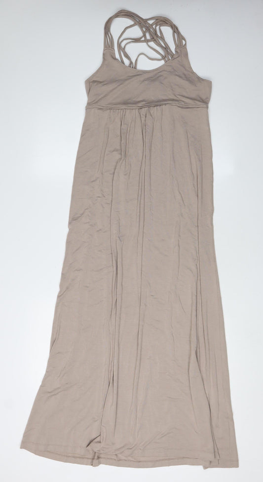 Calvin Klein Women's Beige Maxi Slip Dress, Size 10