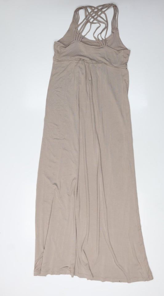 Calvin Klein Women's Beige Maxi Slip Dress, Size 10