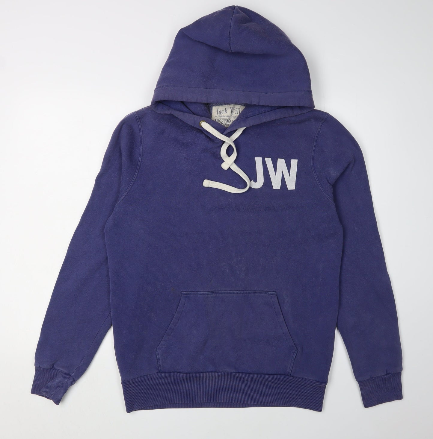 Jack Wills Men's Blue Pullover Hoodie, Size S