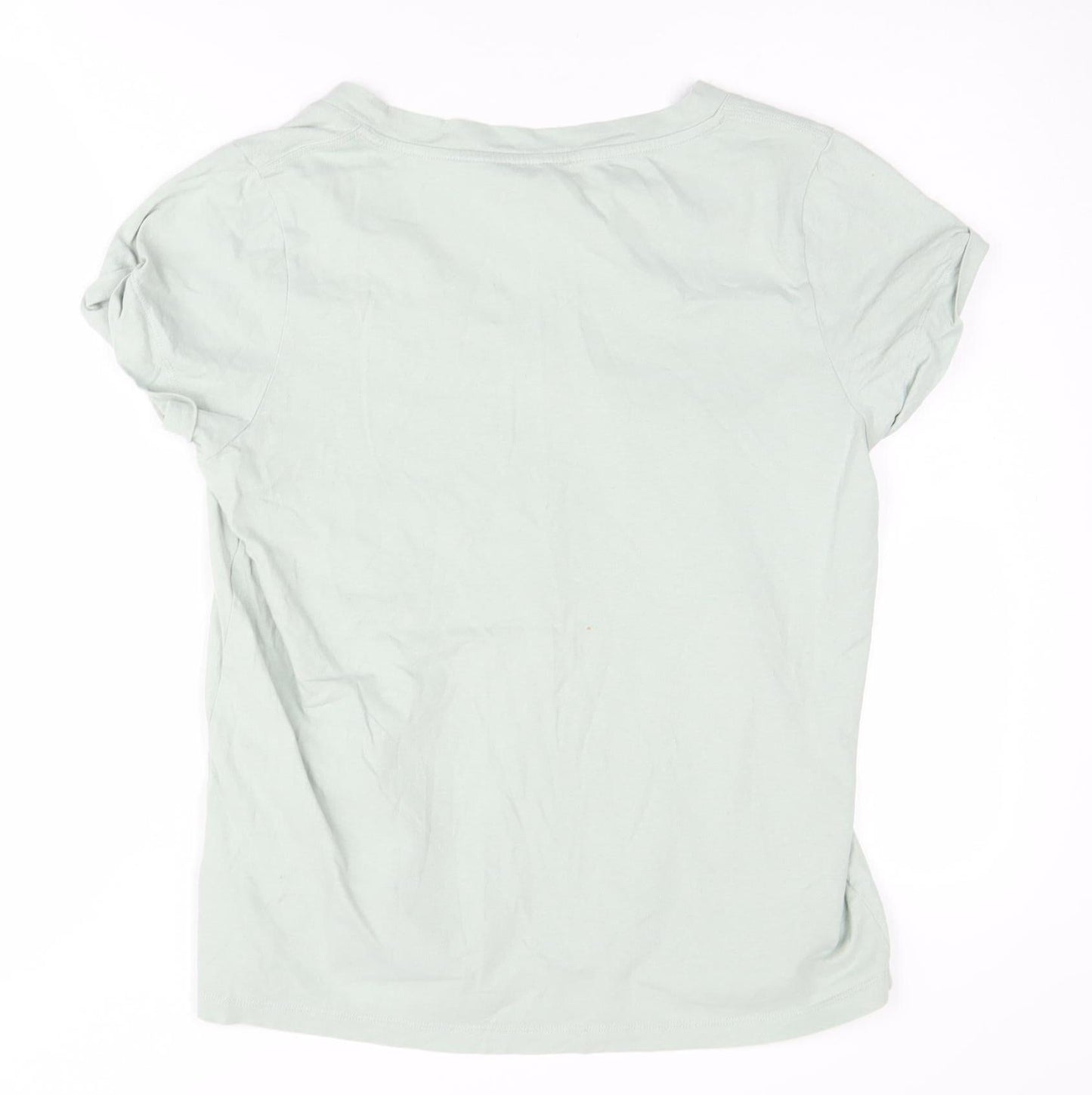 Reiss Women's Green V-Neck T-Shirt, Size S, Casual Style