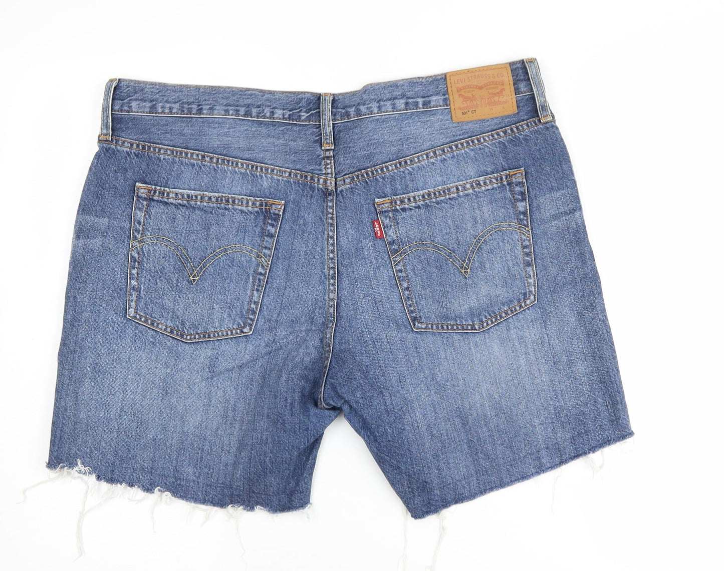Levi Strauss Blue Cut-Off Denim Shorts, Size 32, Unisex Casual