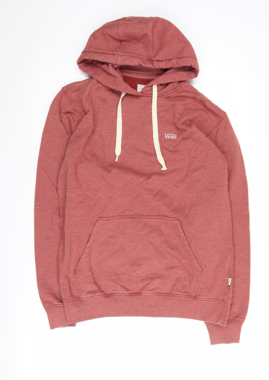 Vans Men's Red Hoodie Medium Pullover with Logo