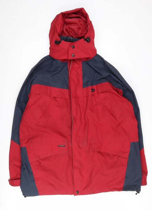 Peter Storm Men's XL Red Waterproof Hooded Rain Coat