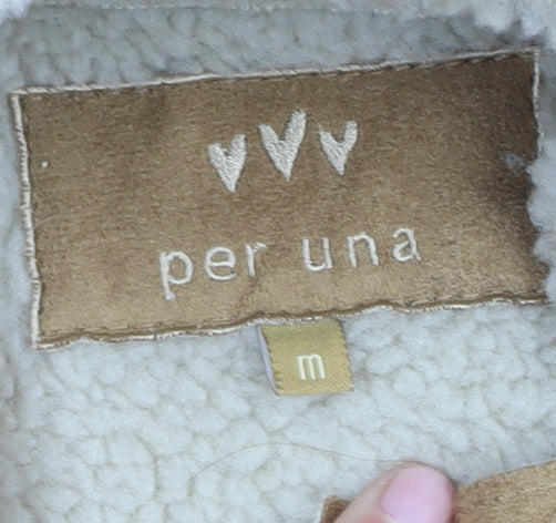 Per Una Women's Beige Duffle Coat, Size M, Winter Warmth