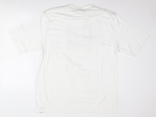 Decathlon Men's White Graphic Print Cotton T-Shirt
