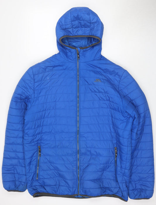 Trespass Men's XL Blue Puffer Jacket with Hood