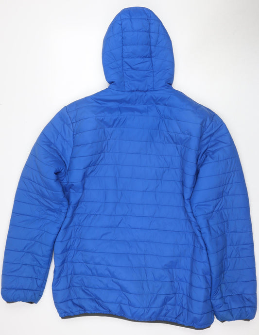 Trespass Men's XL Blue Puffer Jacket with Hood