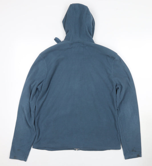 Mountain Warehouse Blue Fleece Hooded Jacket - Men’s Small