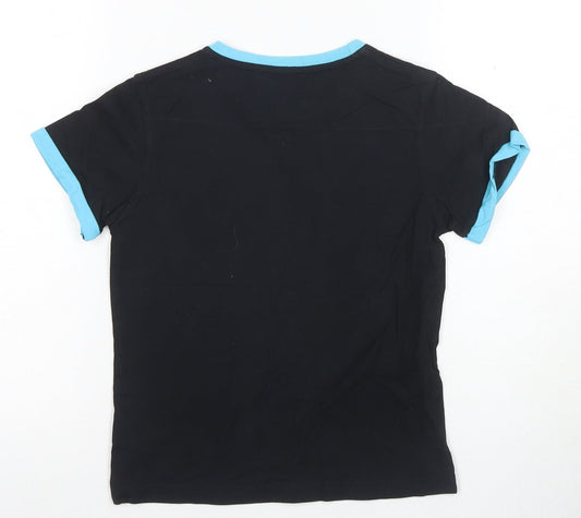 Boys' Black Euro 2020 T-Shirt, Age 7-8, Casual Sports Wear