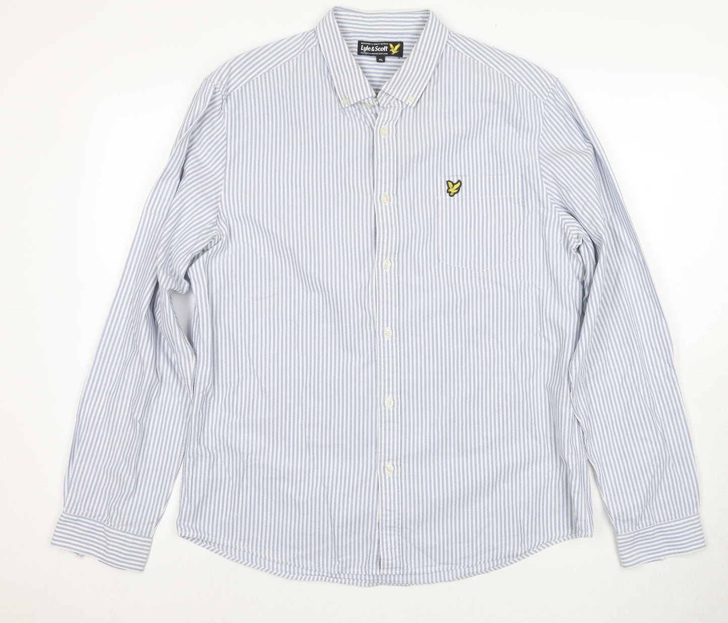 Lyle & Scott Men's Blue Striped Dress Shirt XL