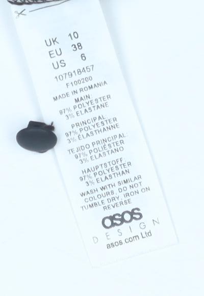 Close-up detail of ASOS Women’s Animal Print Short Sleeve Dress