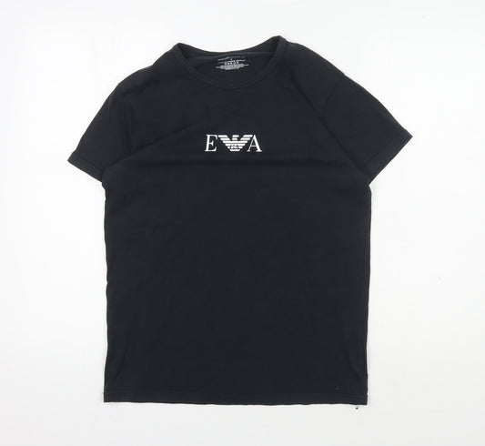 Emporio Armani Men's Black Logo T-Shirt Medium